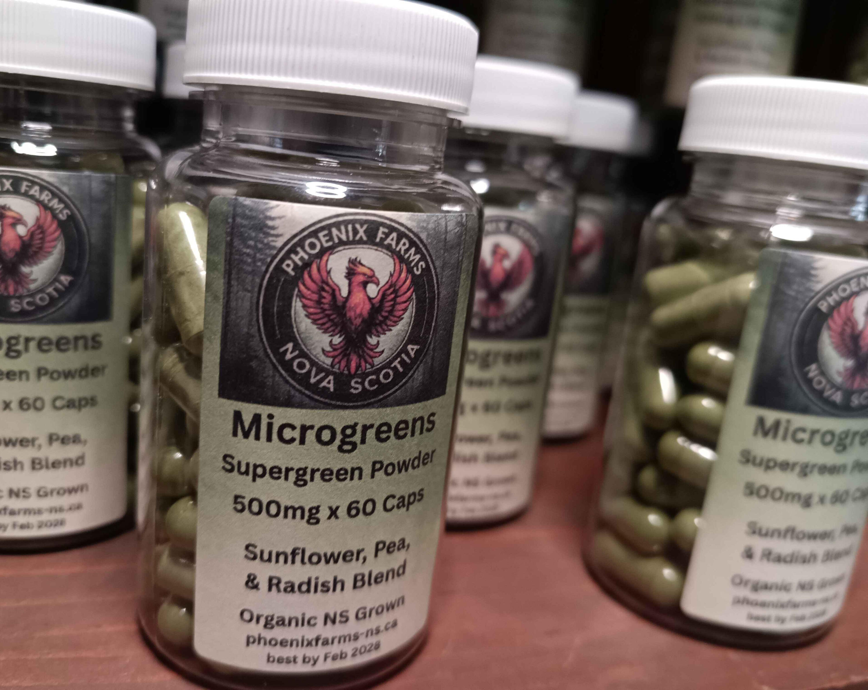 Phoenix Farms Microgreens 500mg Supergreen Capsules x 50